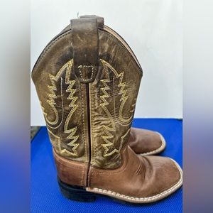 Cowboy boots size 11 Old West square toe